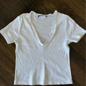 V neck cropped top